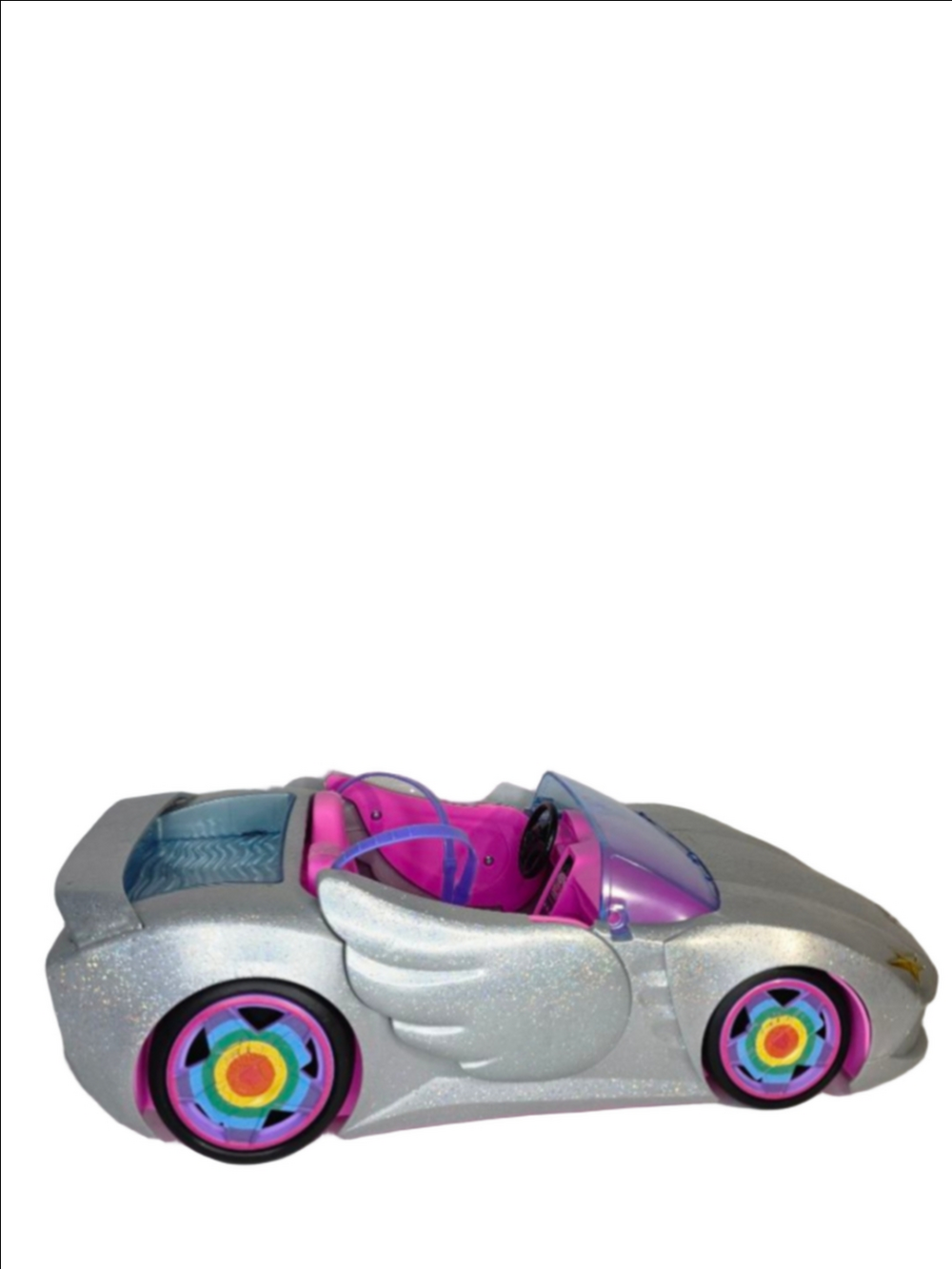 Mattel Barbie Extra Convertible Car (model HDJ47) in a distinctive sparkly